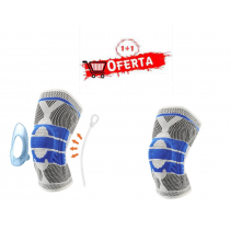 OFERTA 1+1 GENUNCHIERA, PENTRU GENUNCHI SI ACTIVITATI SPORTIVE, DIN MATERIAL RESPIRABIL, CU ARCURI METALICE, PERNITA SILICON