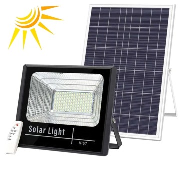 Proiector LED cu panou solar si telecomanda, IP66, 400W