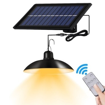 Lampa solara suspendata, cu panou incarcare solara si telecomanda de control